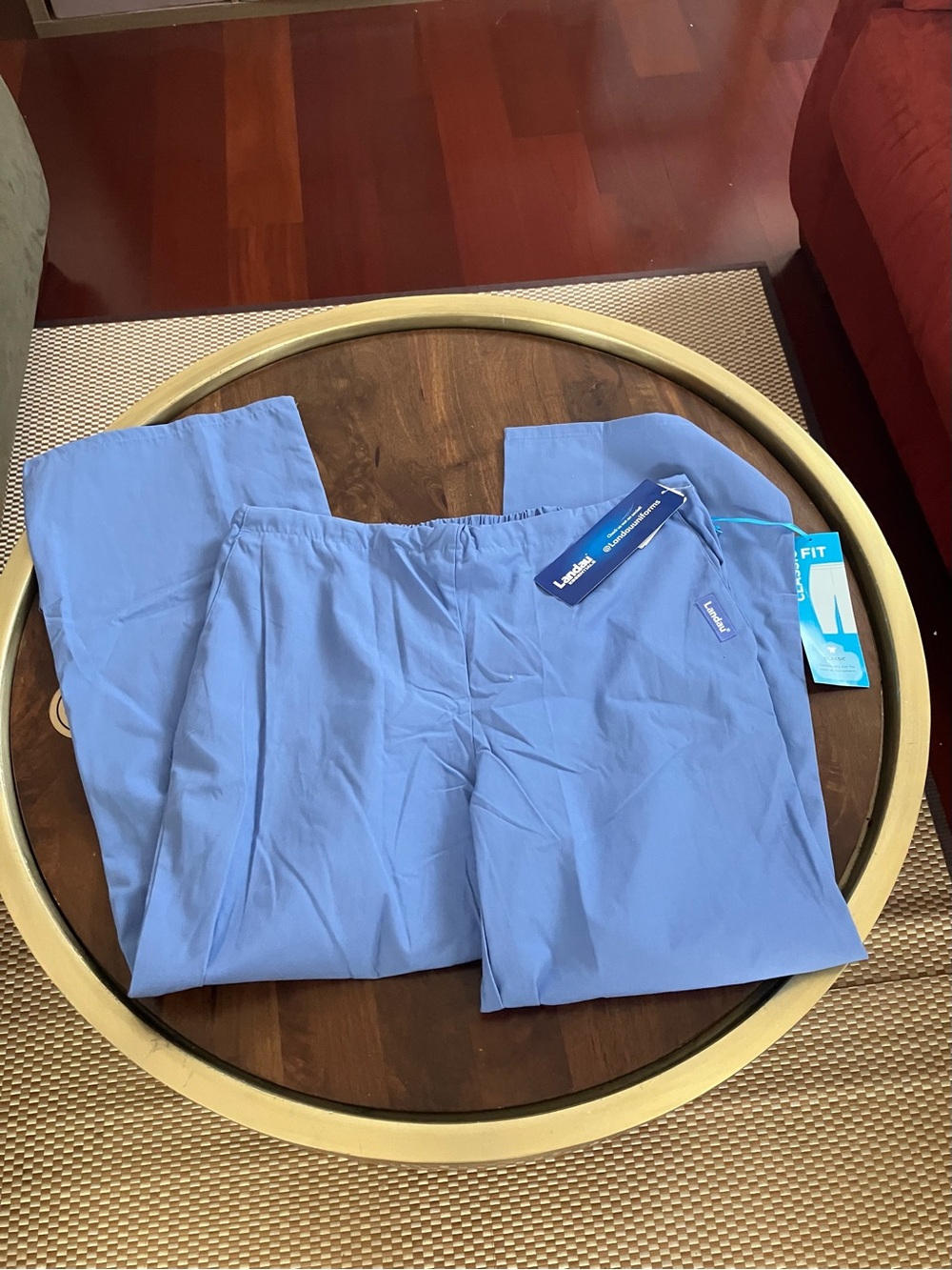 Landau Essentials Scrub Pants PMD Medium Ceil Blue Classic Fit NWT 8385